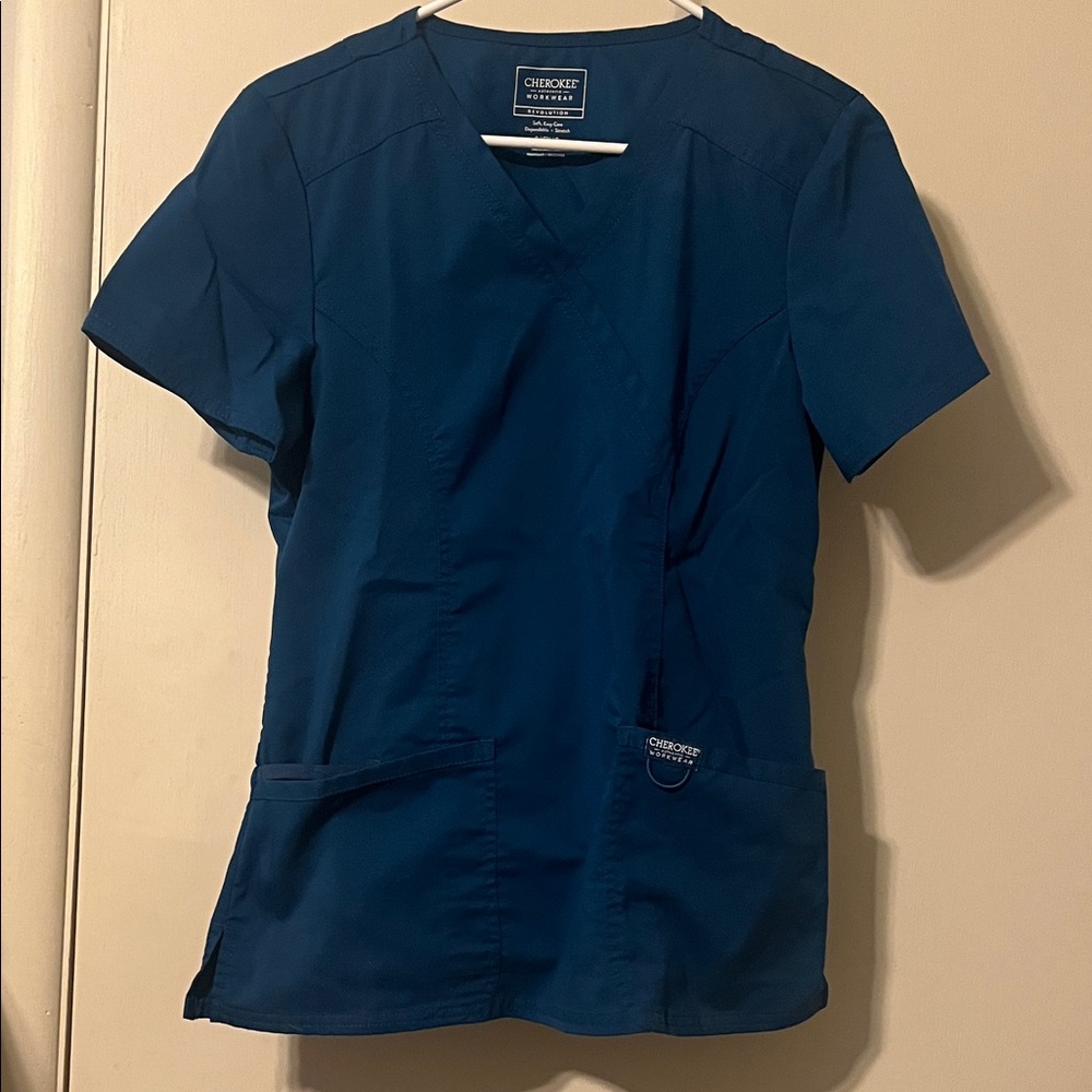 Cherokee Navy V-Neck Scrub Top